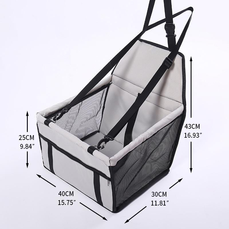 Pet Car Seat, Adjustable Pet Car Seat with Safety Leash, Pet Carrier for Small Dogs & Cats, Car Travel Accessories for Pet Owners