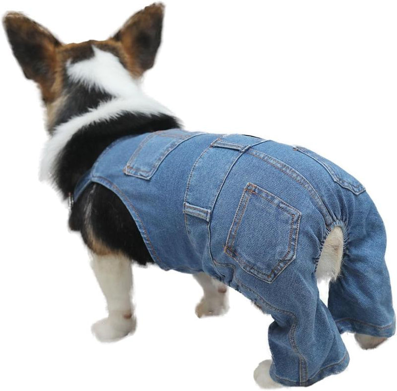 Dog Denim Jumpsuit Costumes Cat Pet Jean Overalls Clothes for Yorkie Bulldog Dog Denim Overalls,2025 Trendy Pet Denim Vests, Dog Clothes Outfits Outdoor