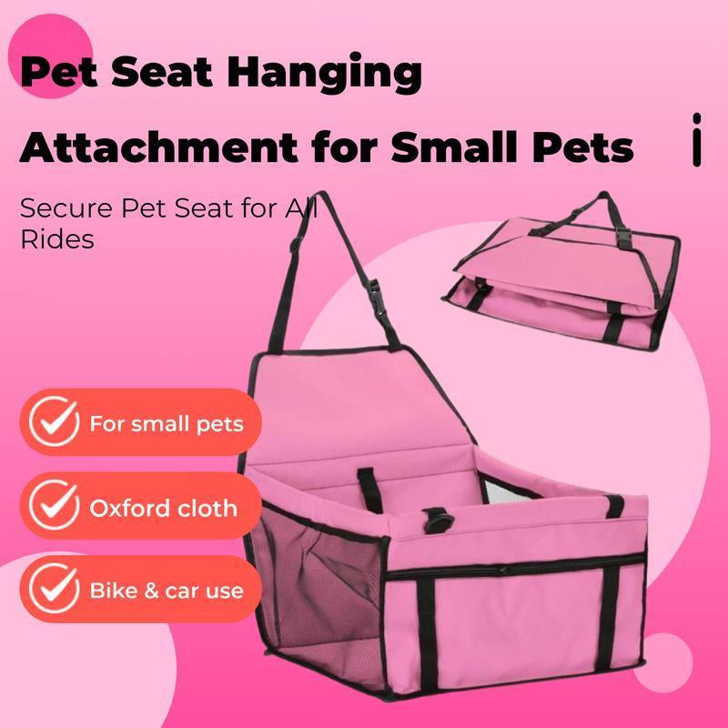 Pet Car Seat, Adjustable Pet Car Seat with Safety Leash, Pet Carrier for Small Dogs & Cats, Car Travel Accessories for Pet Owners